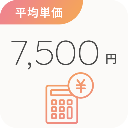 平均単価7,500円